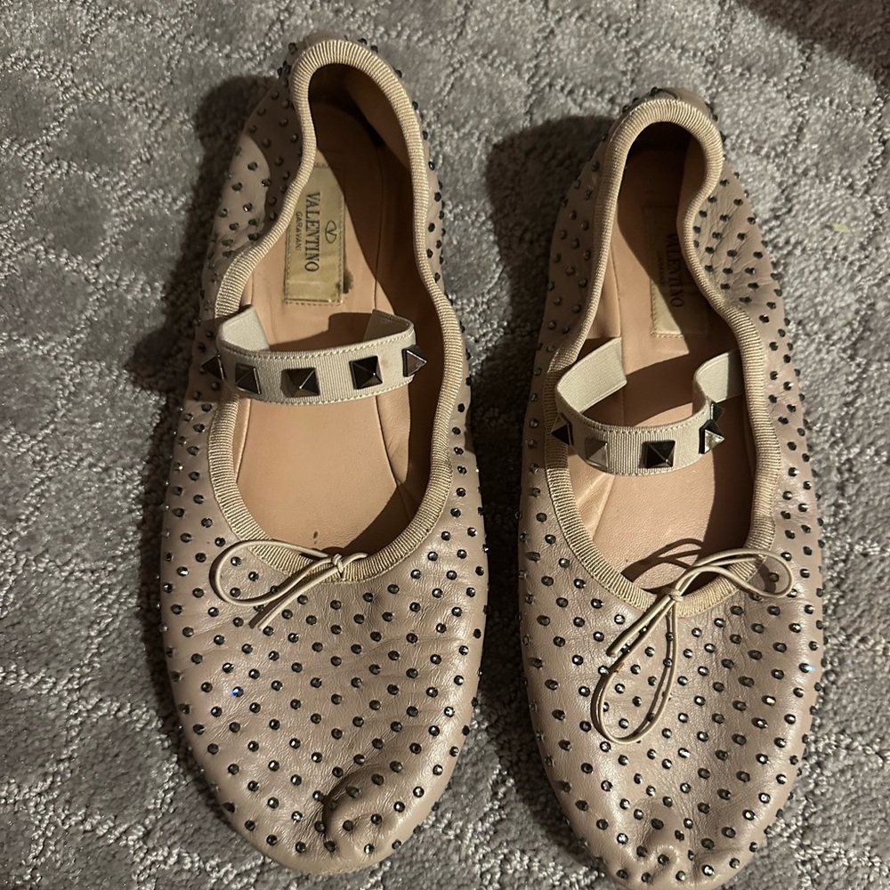 Valentino ballet studded flat